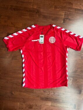 Denmark Hummel Retro 1983 Soccer Jersey Large NWT